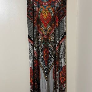 Colorful straight maxi skirt